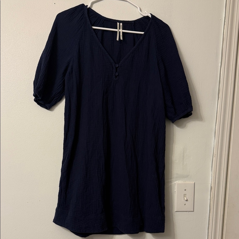 Antropología Elegant Navy Blue Women's Dress